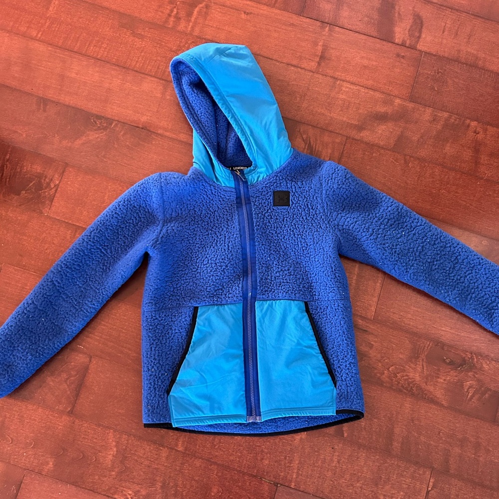 Under Armour unisex Sherpa full zip hoodie jacket size youth large
